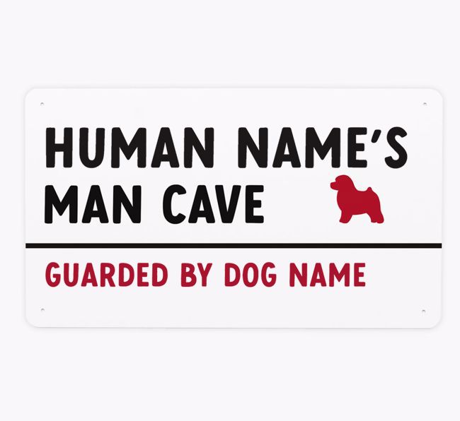 Man Cave Street Sign: Personalized {breedFullName} Metal Sign